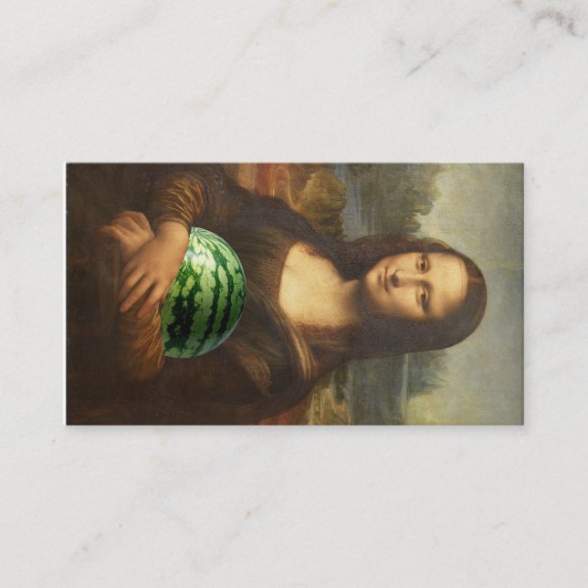 Mona 'Melona' Lisa Loves Sweet Watermelons Business Card (Front)