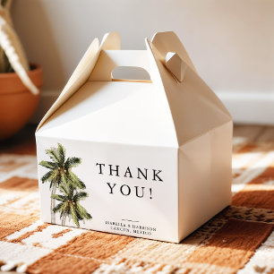 MONA Minimalist Palm Tree Beach Ocean Gable Favour Box