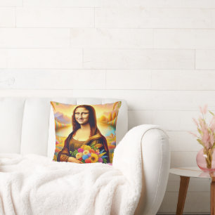 Mona with flowers cushion
