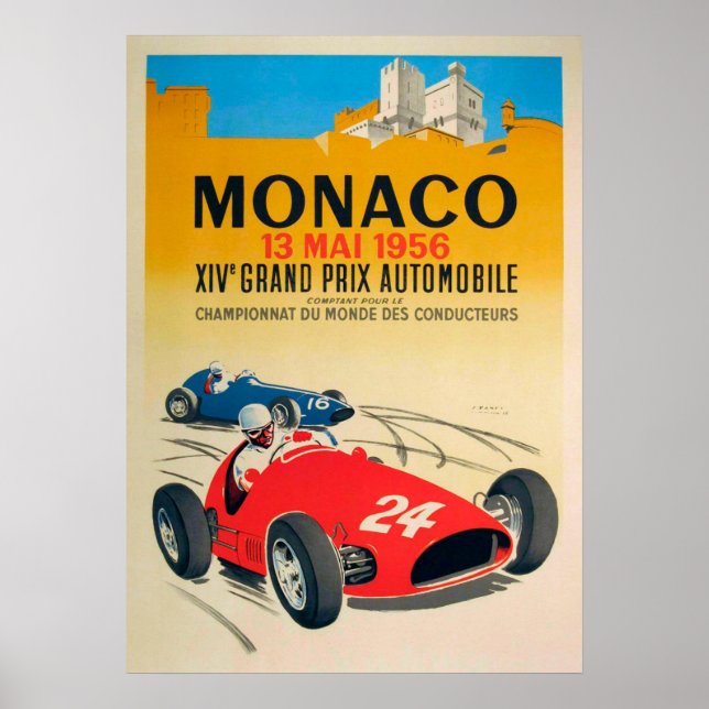 Monaco, 1956 Grand Prix Poster (Front)