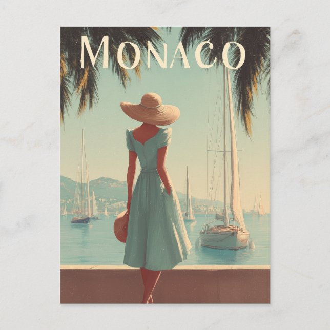 Monaco 50s vintage postcard (Front)