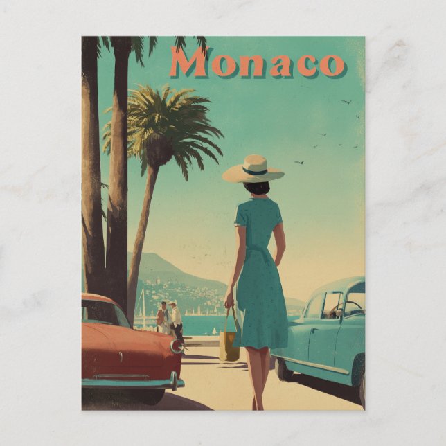 Monaco 50s vintage  postcard (Front)