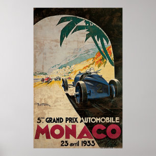 Monaco 5th Grand Prix Automobile 1933 2 Poster