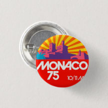 Monaco 75 retro vintage 1970s Button