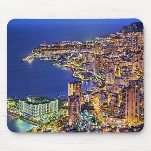 Monaco at Night Mouse Pad (Front)