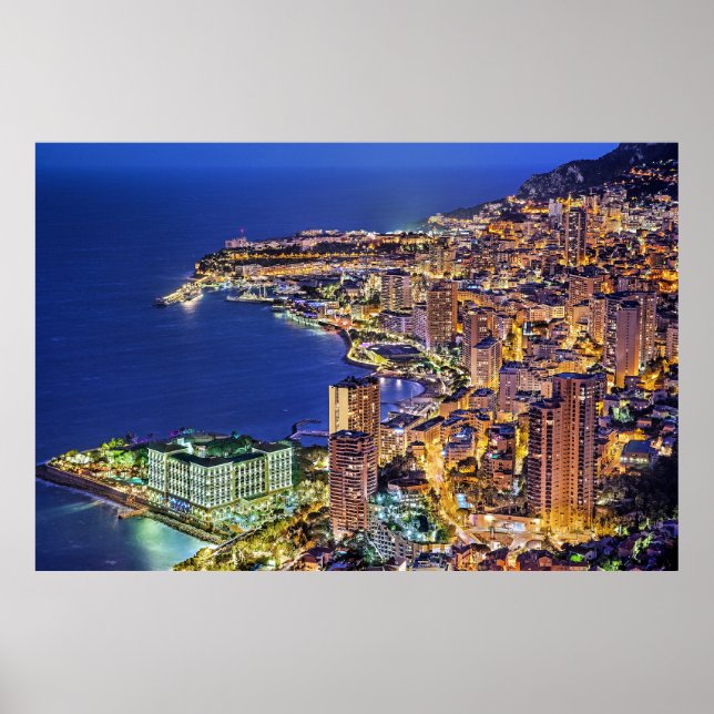 Monaco at Night Poster (Front)