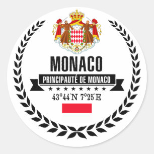 Monaco Classic Round Sticker