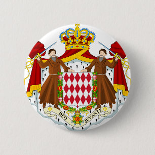Monaco Coat Of Arms 6 Cm Round Badge
