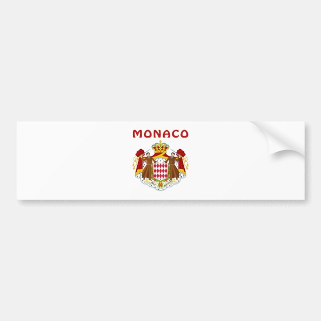 MONACO Coat Of Arms Bumper Sticker (Front)