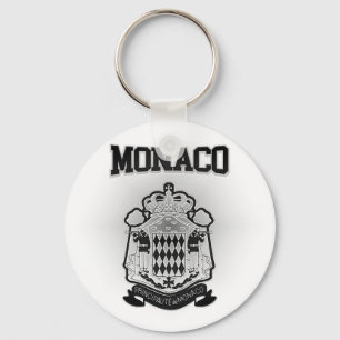 Monaco Coat of Arms Key Ring