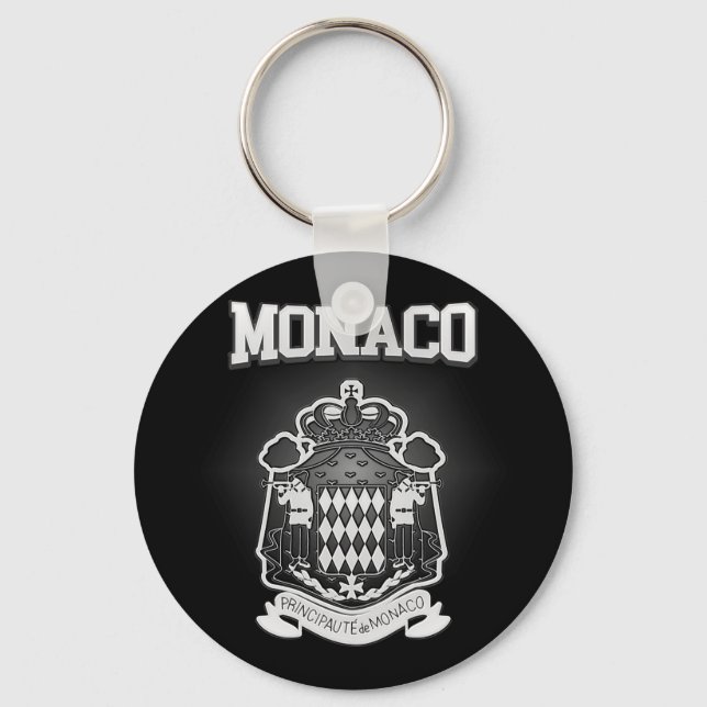 Monaco Coat of Arms Key Ring (Front)
