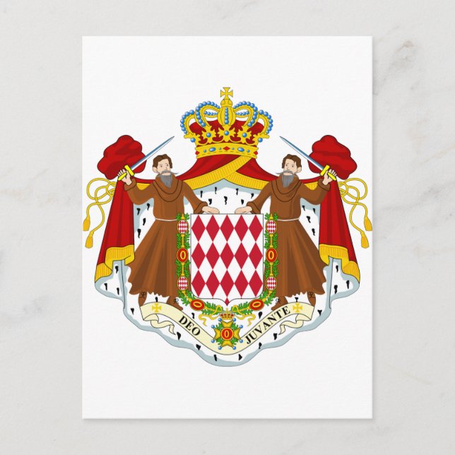 Monaco Coat of Arms Postcard (Front)