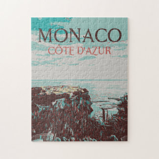 Monaco Côte d'Azur illustration France Jigsaw Puzzle