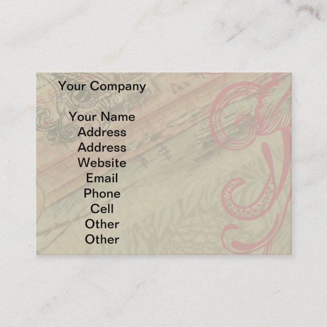 Monaco Fancy Vintage French Riviera France Business Card (Front)