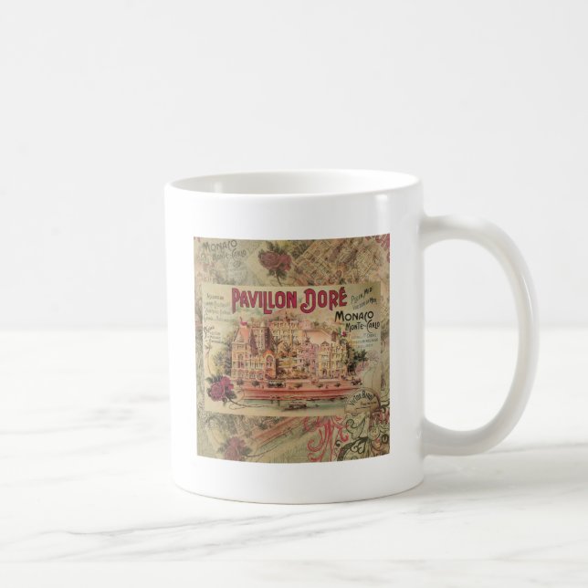 Monaco Fancy Vintage French Riviera France Coffee Mug (Right)