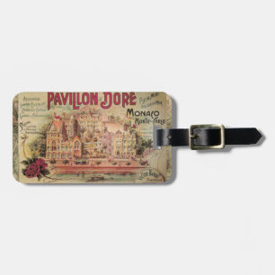 Monaco Fancy Vintage French Riviera France Luggage Tag