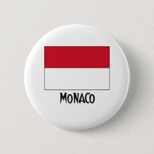 Monaco Flag 6 Cm Round Badge