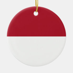 Monaco flag ceramic tree decoration
