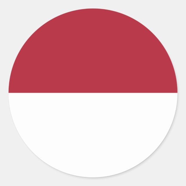 Monaco flag classic round sticker (Front)