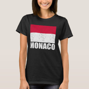 Monaco Flag Grunge Vintage Souvenir Monaco T-Shirt