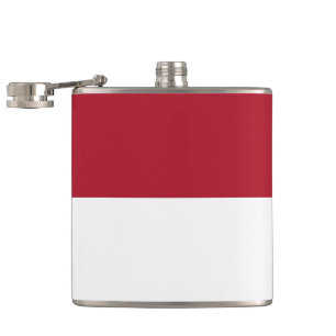 Monaco flag hip flask