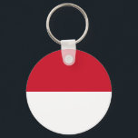 Monaco Flag Key Ring<br><div class="desc">Patriotic flag of Monaco.</div>