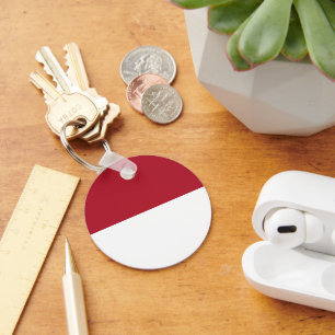 Monaco flag key ring
