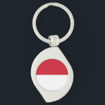 Monaco Flag Key Ring<br><div class="desc">Patriotic flag of Monaco.</div>