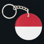 Monaco Flag Key Ring<br><div class="desc">Patriotic flag of Monaco.</div>