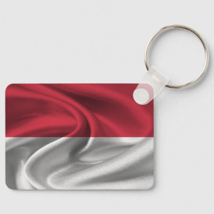 Monaco Flag Keychain