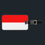 Monaco flag luggage tag<br><div class="desc">Flag of Monaco</div>