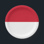Monaco Flag Paper Plate<br><div class="desc">Patriotic flag of Monaco.</div>