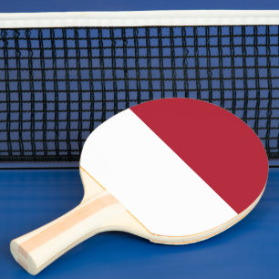 Monaco flag ping pong paddle