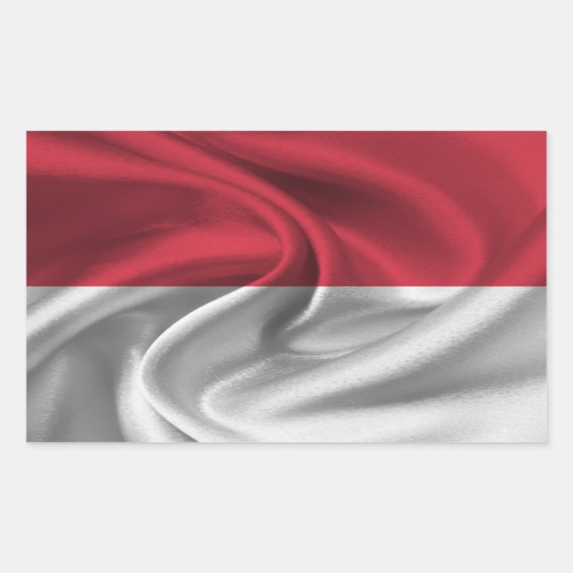Monaco Flag Rectangular Sticker (Front)