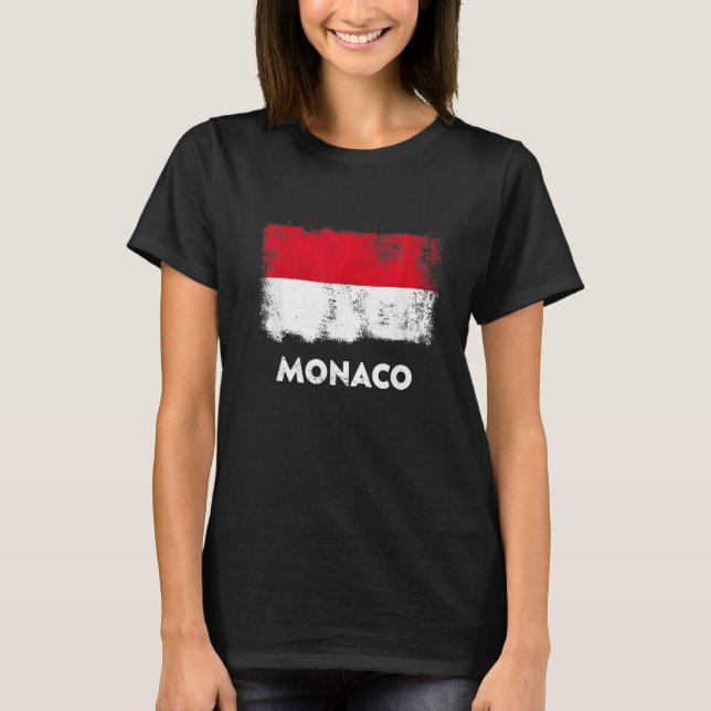 Monaco Flag     T-Shirt (Front)