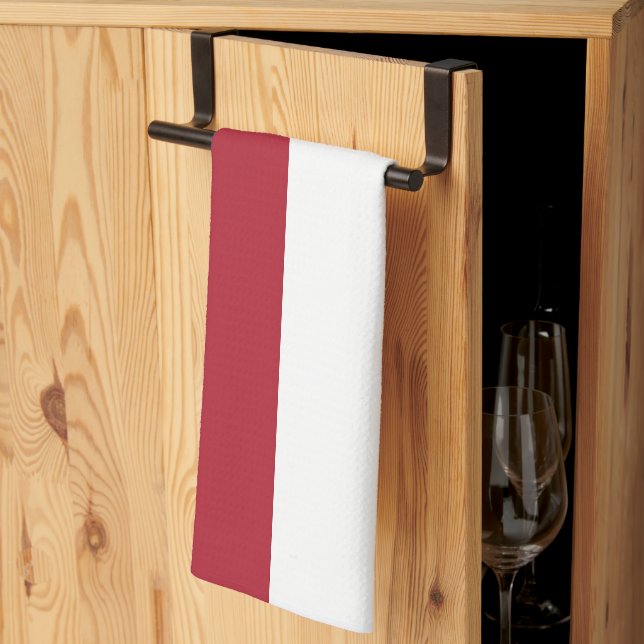 Monaco flag tea towel (Thirds Fold)