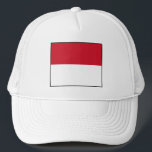 Monaco Flag Trucker Hat<br><div class="desc">Patriotic flag of Monaco.</div>