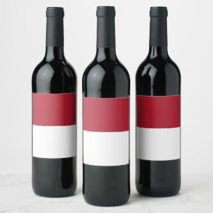 Monaco flag wine label