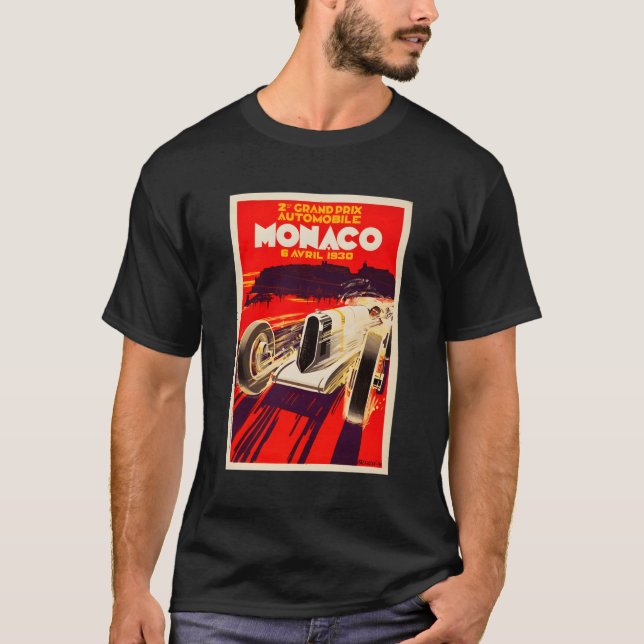 Monaco Grand Prix 1930 Race Car T-Shirt (Front)