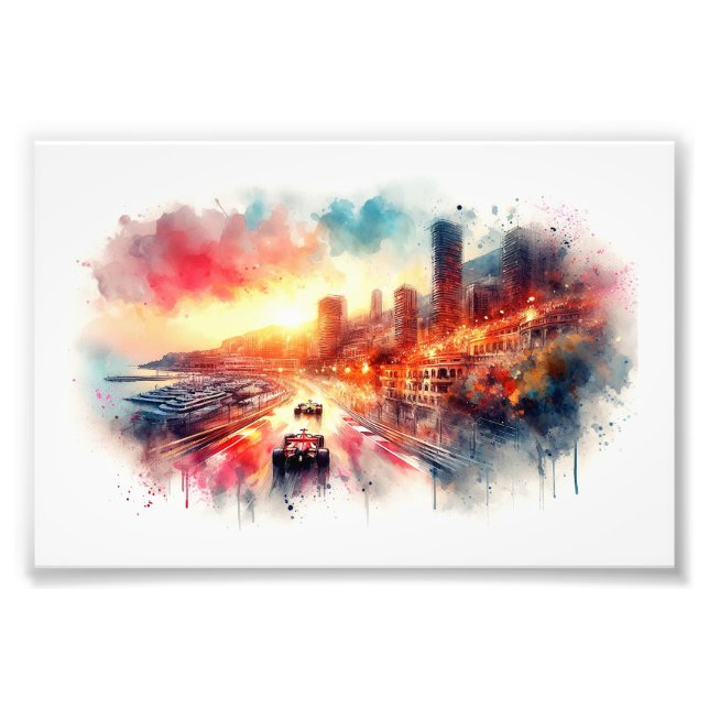 Monaco Grand Prix Sunset,  Photo Print (Front)