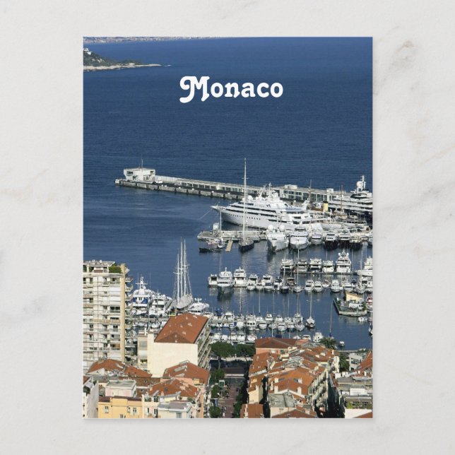 Monaco Harbour Postcard (Front)