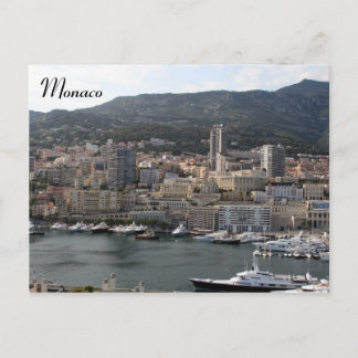 monaco harbour postcard