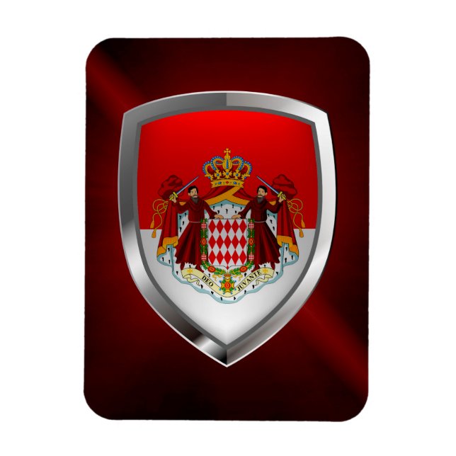 Monaco Metallic Emblem Magnet (Vertical)