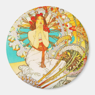 Monaco Monte-Carlo, Alphonse Mucha -Magnet Magnet