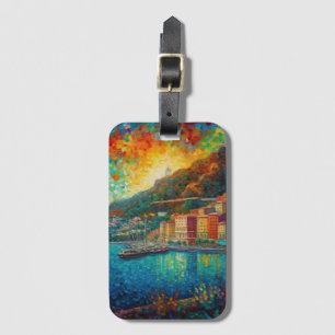 Monaco, Monte-Carlo Bay in van Gogh style Luggage Tag