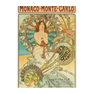 Monaco, Monte-Carlo, Chemins de Fer P.L.M by Mucha Acrylic Print