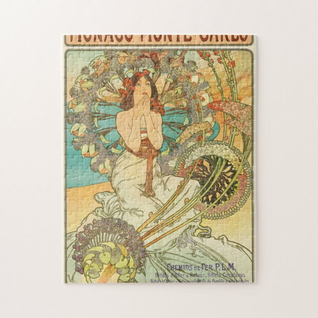 Monaco, Monte-Carlo, Chemins de Fer P.L.M by Mucha Jigsaw Puzzle (Vertical)