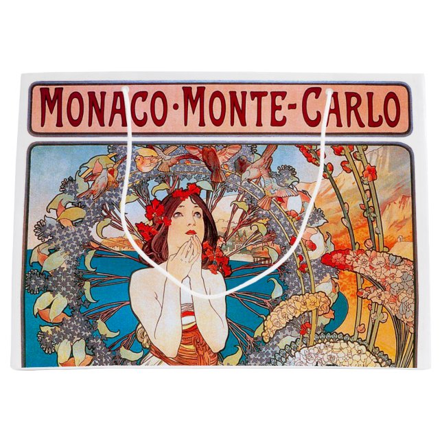 Monaco, Monte-Carlo, Mucha Large Gift Bag (Front)