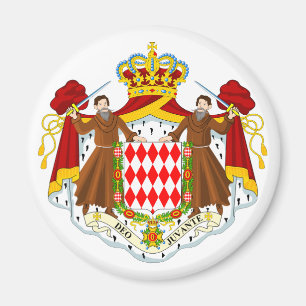Monaco Official Coat Of Arms Heraldry Symbol Magnet