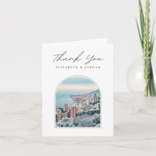 Monaco Photo Blank Thank You Card (Front)